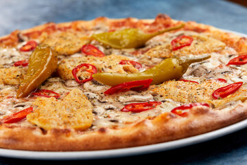 italian pizza on the white plate