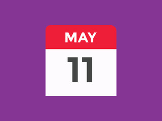 may 11 Calendar icon Design. Calendar Date 11th may. Calendar template 
