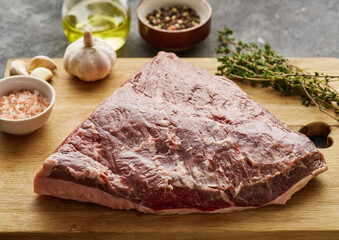 Picanha Steak Churrasco rump steak. Raw cap rump beef (brazilian picanha).