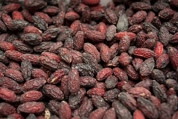 Dried dogwood background. Natural healthy product