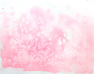 Fototapeta premium Abstract handmade pink pastel watercolor background