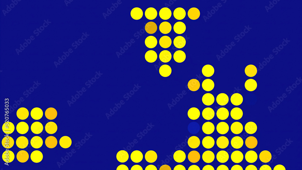 Aufkleber dark background.design.pink and yellow balls in abstraction running and flashing on the footage.