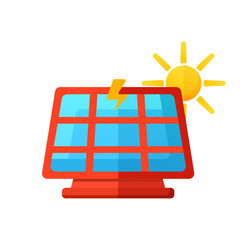 Solar panel vector icon