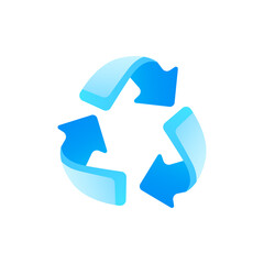 Recycle icon vector illustration.