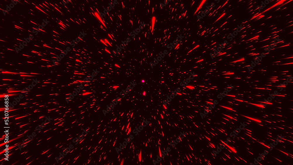 Aufkleber dark background.design. bright flying lights on the background that fall in 3d format in animation.