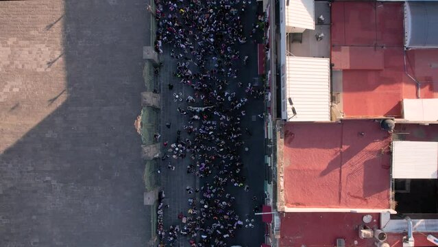 Hyperlapse of the international women's day march in Mexico