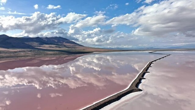 Cloud's reflection in Salt Lake