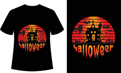 Halloween Vintage and Retro Print Ready Tshirt design