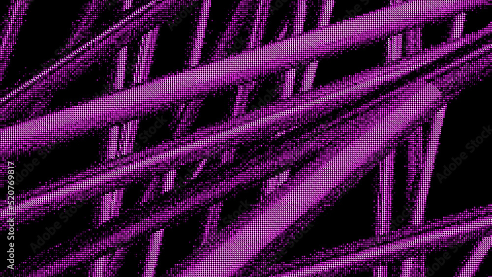 Poster abstract high tech pattern dark pink endless round shaped long stripes. motion. complex texture of s