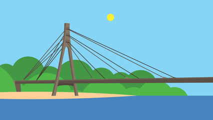 Northern bridge in Kyiv, cable-stayed bridge