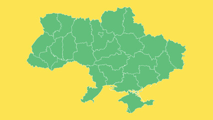 Map of Ukraine with regional divisions