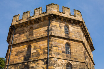 Castle architecture in Lancaster against the sky
