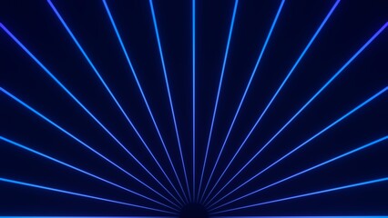 Obraz premium Strahlen - Loop - blaue Linien Lines