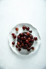 Fresh organic gooseberry in a bowl