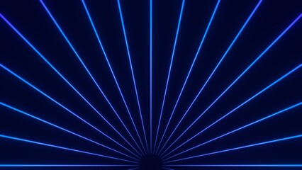 Obraz premium Strahlen - Loop - blaue Linien Lines