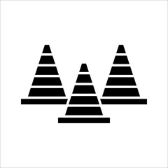 Fototapeta premium Construction cone icon, vector illustration design. Tools collection. on white background. color editable