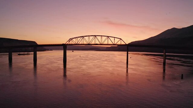 Aerial Shot of Norbert F. Beckey Bridge, Muscatine