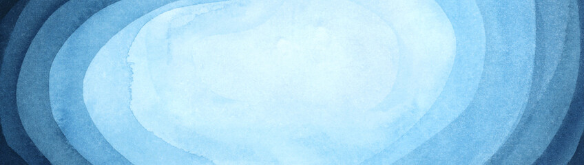 Hand painted watercolor blue gradient background, ink paint layered coating. Abstract layered in modern pattern design on paper.