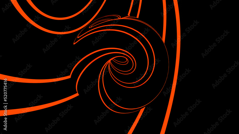Poster an abstract sphere with glowing lines creating effect of the optical illusion, seamless loop. design