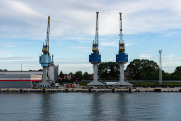 Naklejka premium View of the port in Gdansk 