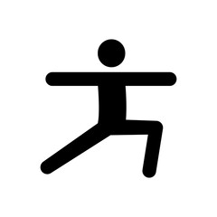 Yoga pictogram icon man. Yoga pose, meditate practice, relax pictogram man. Health, meditate, concentrate symbol. Vector illustration.