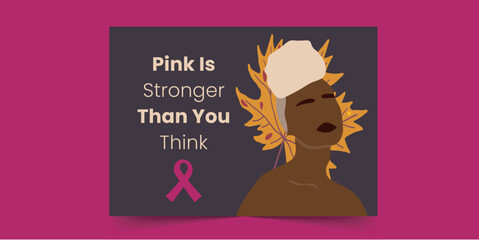 Pink Is Stronger Than You Think - Breast Cancer Card for African Women