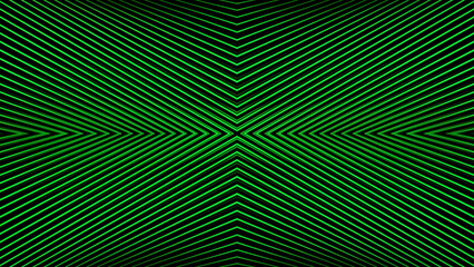Abstract motion background with green screen and optical illusion effect. Motion. Tv noise effect with lines moving to the screen center.