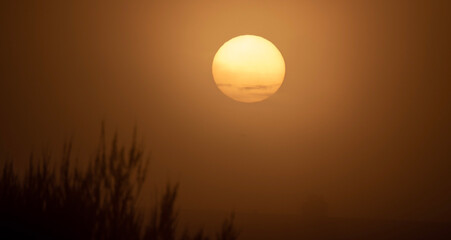 Hazy sunset over Herefordshire 