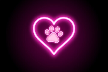 I love animals dogs neon sign 