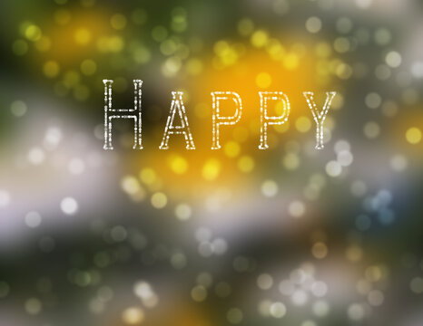 bokeh background with happy