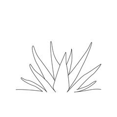 Fototapeta premium Succulents shapes, icon Potted plants, linear icons. Line with editable stroke