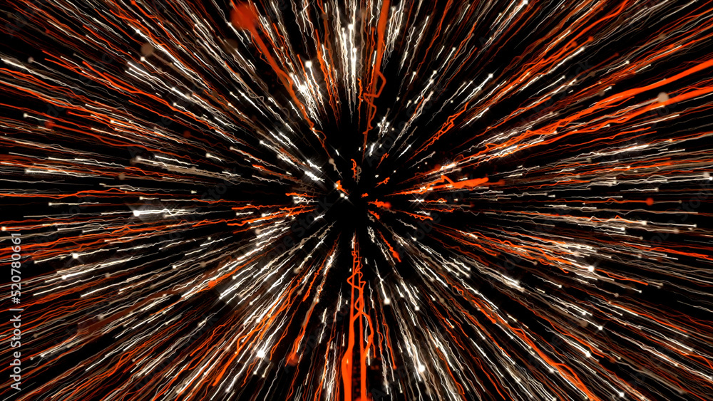 Poster abstract fireworks explode in the dark sky. motion. festive background with fireworks flying into al