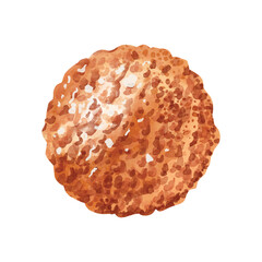 White chocolate ball watercolor vector design