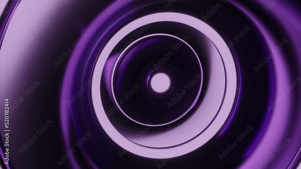 Poster moving 3d animation with hypnotic circles and illusion. design. 3d rings create visual illusion in m