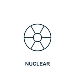 Nuclear icon. Monochrome simple Bioengineering icon for templates, web design and infographics