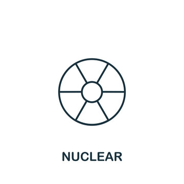 Nuclear icon. Monochrome simple Bioengineering icon for templates, web design and infographics