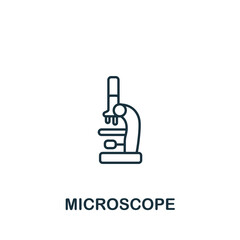 Microscope icon. Monochrome simple Bioengineering icon for templates, web design and infographics