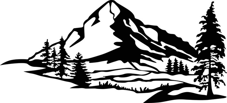 Mountain Wall Art, Mountain Office Decor, Metal Mountain Sign, Mountain Art, 