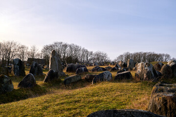 ancient Viking graveyard of Lindholm Hoje