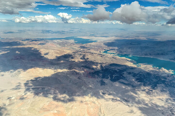 A beautiful mountain landscape that rises from the desert surrounding Las Vegas, Nevada. This rugged, arid region is part of the Mojave desert.