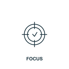 Focus icon. Monochrome simple Brain Process icon for templates, web design and infographics