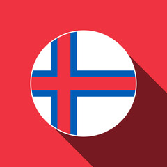 Fototapeta premium Cuntry Faroe Islands. Faroe Islands flag. Vector illustration.