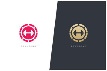 Gym Fitness Health And Wellness Vector Logo Concept Design
