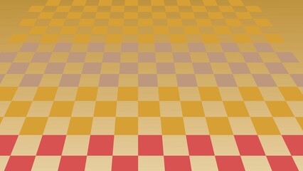Abstract gradient yellow and red background with chessboard motif. Modern horizontal design for mobile apps and wallpapers