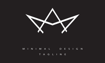 AM or MA Minimal Logo