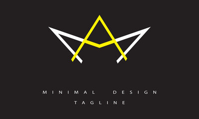 AM or MA Minimal Logo