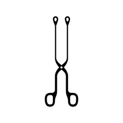 Medical gynecological forceps for abortion, icon vector illustration