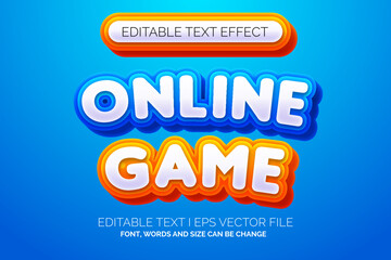 Fototapeta premium modern gradient online game style blue and orange color text effect
