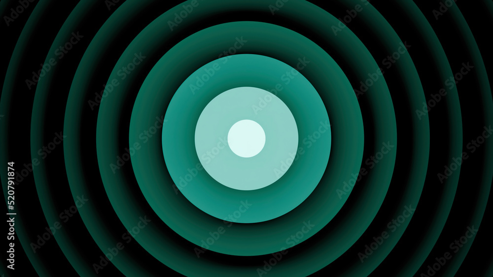 Poster yellow and green background.design. a bright abstraction in which a twisted loop expands and narrows