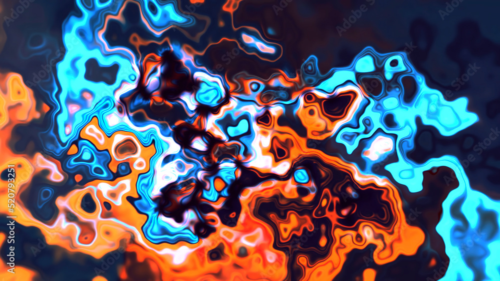 Poster bright flashing pattern with swirling colors. motion. digital fluid art with flickering flashes of l